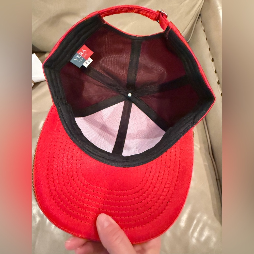 BLING AMERICAN FLAG ACCENTED BASEBALL CAP - Picture 2 of 3